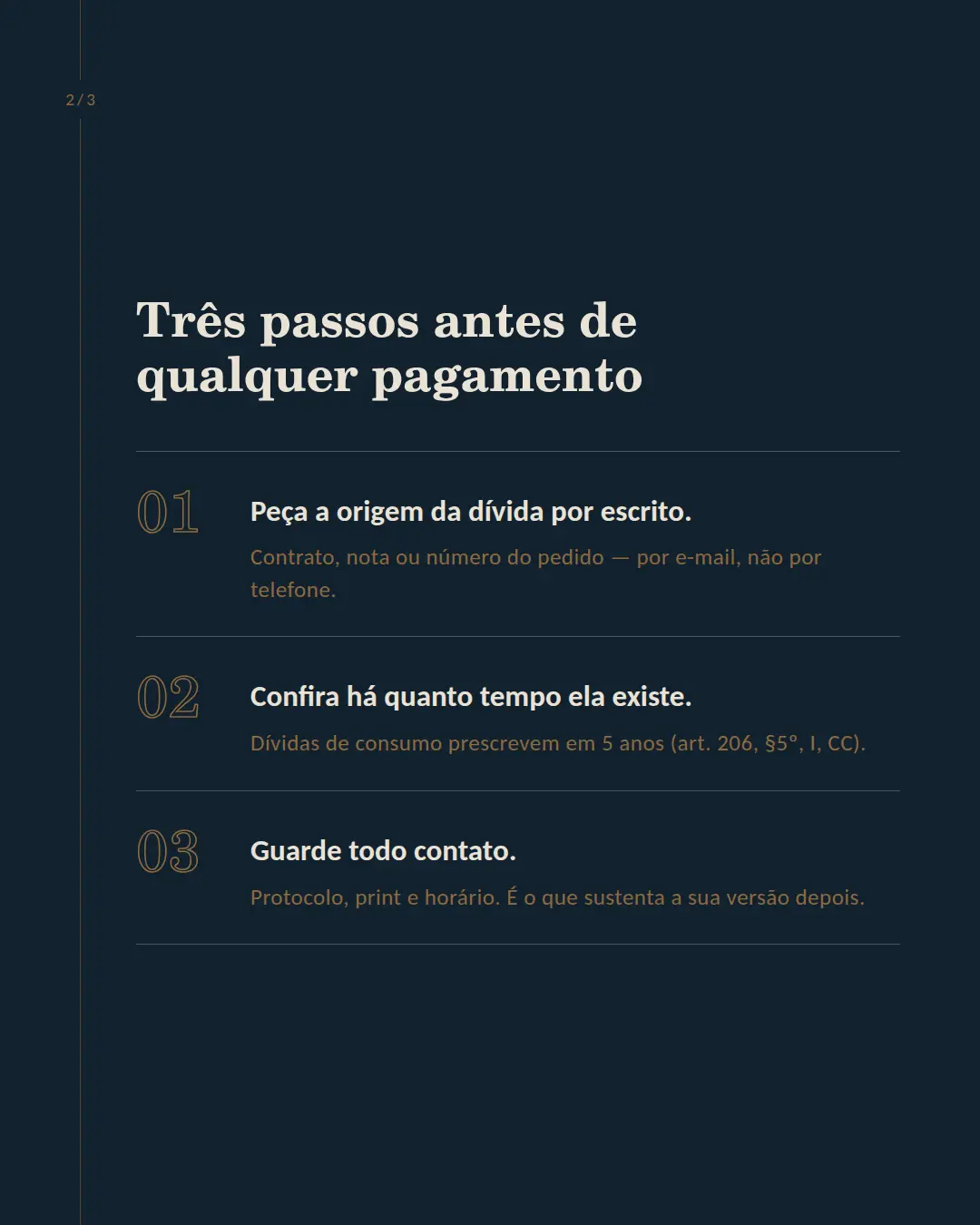 Exemplo de carrossel para Advocacia — tela 2 de 3